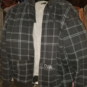 Mens sz LARGE FURRY LINED ONEILL JACKET.